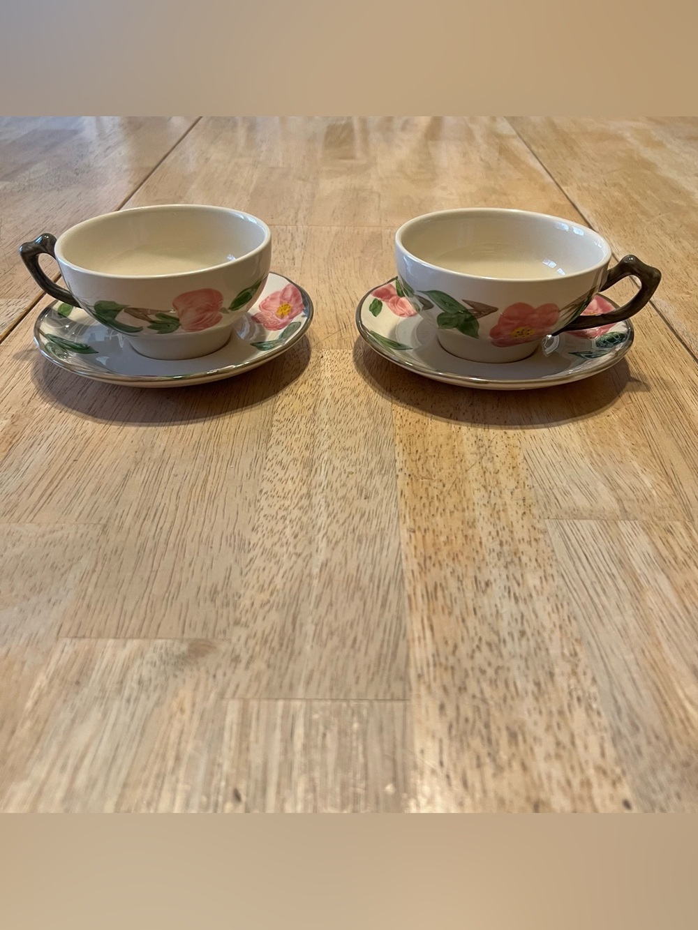 Vintage Franciscan Desert Rose Teacup and Saucer Sets ~ England